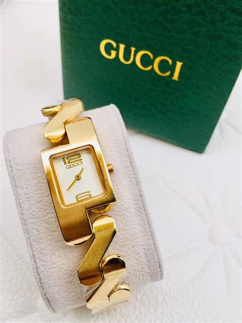 mens gucci watch square|Gucci zig zag watch.